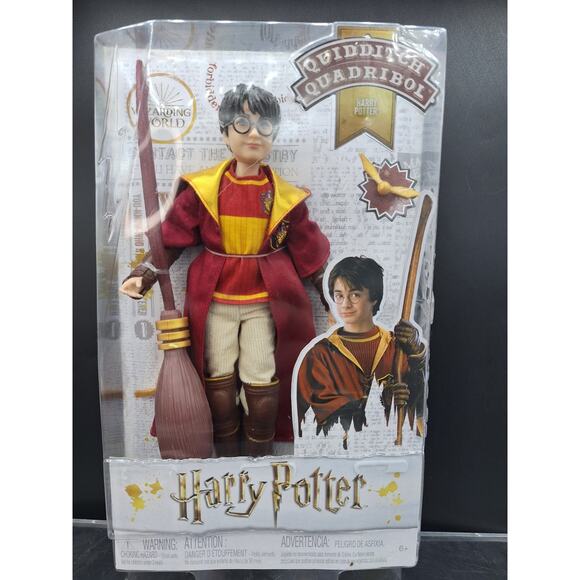 HARRY POTTER Quidditch Quadribol 11" Action Figure +Broomstick Mattel 2018 (534) - Picture 1 of 6